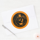 Kürbisgesicht Runder Aufkleber (Umschlag)