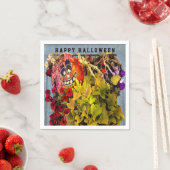 Kürbisgesicht und Blume Serviette (Beispiel)