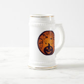 Kürbisgesicht und Spinne der Kürbislaterne Hallowe Bierglas (VorderseiteRechts)