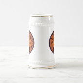 Kürbisgesicht und Spinne der Kürbislaterne Hallowe Bierglas (Mittel)