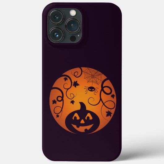 Kürbisgesicht und Spinne der Kürbislaterne Hallowe Case-Mate iPhone Hülle (Rückseite)