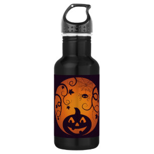 Kürbisgesicht und Spinne der Kürbislaterne Hallowe Edelstahlflasche