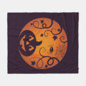 Kürbisgesicht und Spinne der Kürbislaterne Hallowe Fleecedecke (Vorderseite (Horizontal))