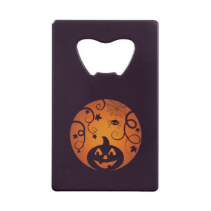 Kürbisgesicht und Spinne der Kürbislaterne Hallowe Geldbeutel Flaschenöffner