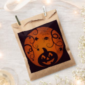 Kürbisgesicht und Spinne der Kürbislaterne Hallowe Geschenktütchen (Ausgeschnitten)