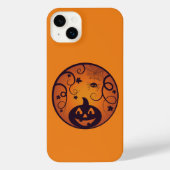 Kürbisgesicht und Spinne der Kürbislaterne Hallowe iPhone Hülle (Rückseite)