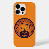 Kürbisgesicht und Spinne der Kürbislaterne Hallowe iPhone Hülle (Rückseite)