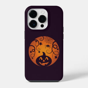 Kürbisgesicht und Spinne der Kürbislaterne Hallowe iPhone 14 Pro Hülle