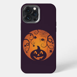 Kürbisgesicht und Spinne der Kürbislaterne Hallowe iPhone 13 Pro Max Hülle
