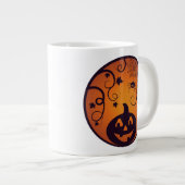 Kürbisgesicht und Spinne der Kürbislaterne Hallowe Jumbo-Tasse (Vorderseite Rechts)