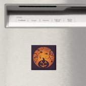Kürbisgesicht und Spinne der Kürbislaterne Hallowe Magnet (In Situ (Geschirrspüler))