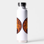 Kürbisgesicht und Spinne der Kürbislaterne Hallowe Trinkflasche (Links)