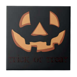 Kürbisgesicht zu Halloween Fliese