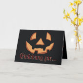 Kürbisgesicht zu Halloween Karte (Gelbe Blume)