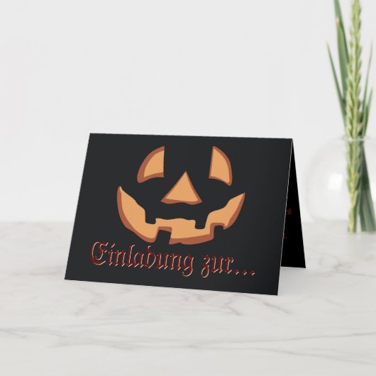 Kürbisgesicht zu Halloween Karte (Vorderseite)