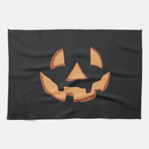 Kürbisgesicht zu Halloween Küchentuch