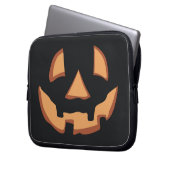 Kürbisgesicht zu Halloween Laptopschutzhülle (Vorderseite Links)