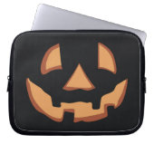 Kürbisgesicht zu Halloween Laptopschutzhülle (Vorderseite)