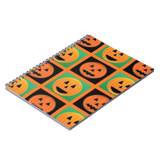 Kürbisgesichtsmuster Notizblock (Linke Seite)