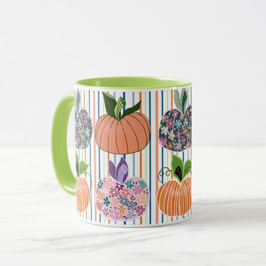 Kürbisgestrichene Tasse (Vorderseite Links)