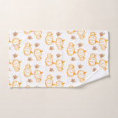 Kürbisgewächse und Blätter im Herbst Badhandtuch Set (Handtuch)