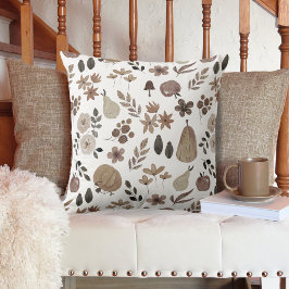 Kürbisgewächse und Blätter Kissen