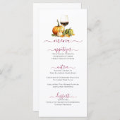 Kürbisgewächse & Weinfall Erntedank Celebration Me Menükarte (Vorne/Hinten)