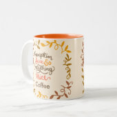 Kürbisgewürz alles schön zweifarbige tasse (Vorderseite Links)