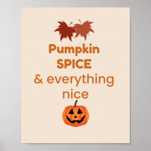Kürbisgewürz Alles Schöne Herbst-Design Poster