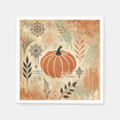 Kürbisgewürz bedrückte Herbstsaison Serviette (Vorderseite)