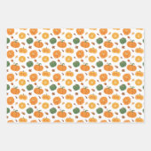 Kürbisgewürz Erntedank Halloween-Orangenwrappi Geschenkpapier Set (Vorderseite 3)