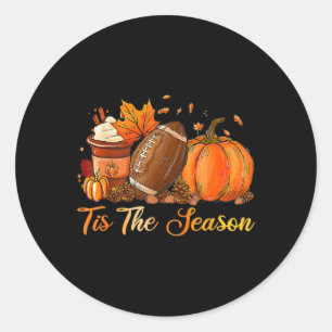 Kürbisgewürz Fuß Die Saison ist da Herbst Thanksgi Runder Aufkleber