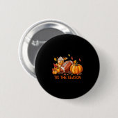 Kürbisgewürz Fuß Tis Die Saison Herbst Dankfest Button (Vorne & Hinten)