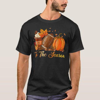 Kürbisgewürz-Fußball-Herbst-T-Shirt T-Shirt