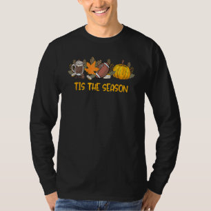 Kürbisgewürz Fußball Tis Die Saison Herbst Dankfes T-Shirt