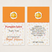 Kürbisgewürz | Geschenkmarke (Vorne & Hinten)