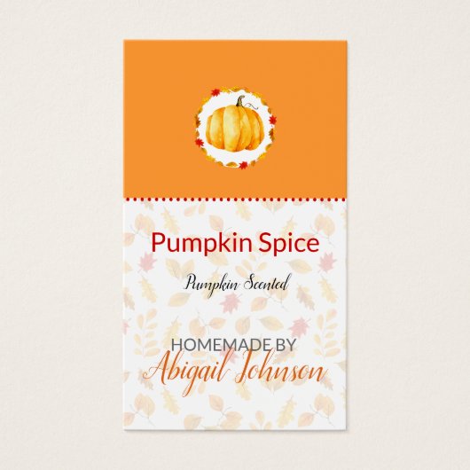 Kürbisgewürz | Geschenkmarke (Vorderseite)