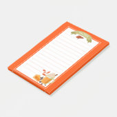 Kürbisgewürz-Haftnotizen im Herbststil Post-it Klebezettel (angewinkelt)