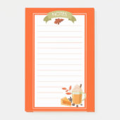 Kürbisgewürz-Haftnotizen im Herbststil Post-it Klebezettel (Vorderseite)