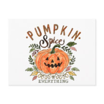 Kürbisgewürz, Halloween-Kollektion Postkarte