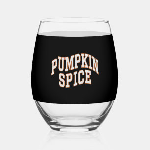 Kürbisgewürz Herbst-Shirt Thanksgiving Weinglas Ohne Stiel