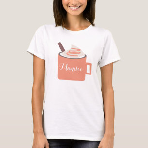 Kürbisgewürz Herbst Tasse Schlagsahne Name T-Shirt
