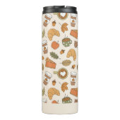 Kürbisgewürz Herbstmuster Name Herbst Kaffee Thermosbecher (Rückseite)