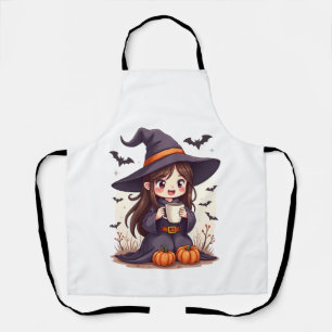 Kürbisgewürz Hexe � Süßes Halloween Kaffee Shirt Schürze