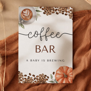 Kürbisgewürz-Kaffee-Baby-Shower-Kaffee-Bar Poster
