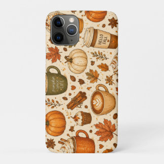 Kürbisgewürz-Kaffee-Herbstmuster Case-Mate iPhone Hülle
