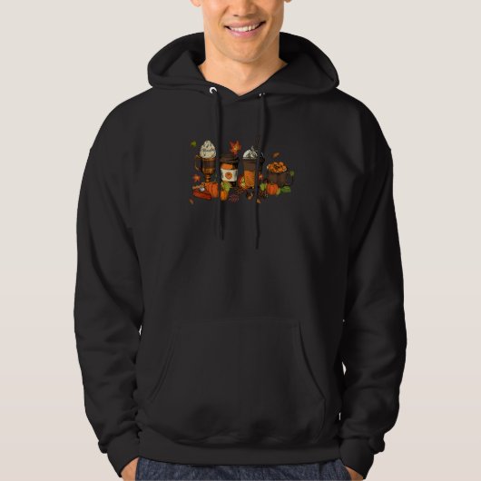 Kürbisgewürz-Kaffee-Latte-Herbst-Fall-Saison-Kaffe Hoodie (Vorderseite)