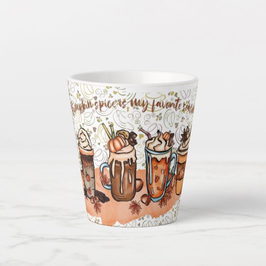 Kürbisgewürz Kaffee Milchtasse (Vorderseite)