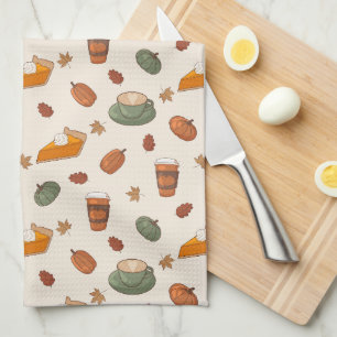 Kürbisgewürz-Küchenhandtuch für Thanksgiving Geschirrtuch