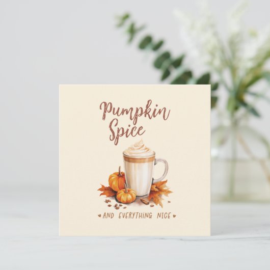 Kürbisgewürz - Latte & Herbstblätter (Stehend Vorderseite)